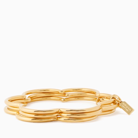 Kate Spade Scrunched Scallops Stackable Bangle Set - Picture 2 of 5
